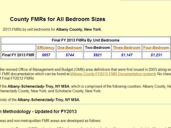 HUD Fair Market Rents Example