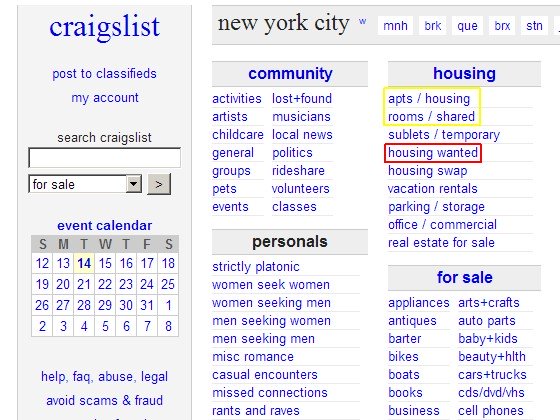 Finding Tenants on Craigslist